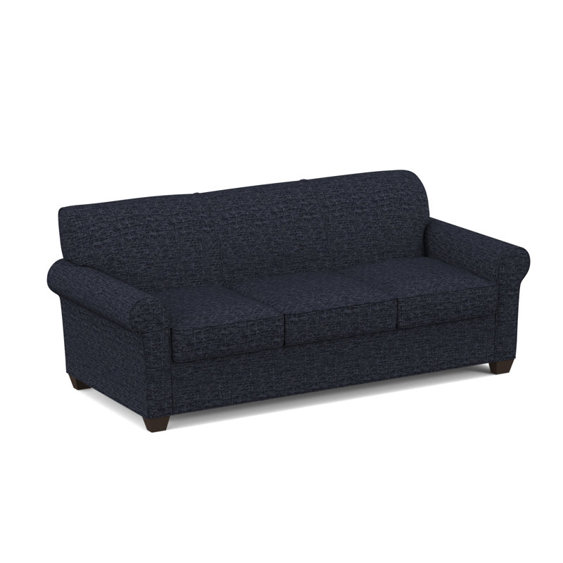 Finn Rolled Arm Sofa with Reversible Cushions, Cafelle, Archetype Hemp, 34" H x 83" W x 36" D