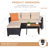 Jahmar 3-piece Patio Conversation Sectional Seating Group with Cushions
