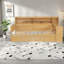 Lit double en bois avec rangement et bureau