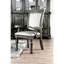 2 chaises avec accoudoirs 2 pièces de couleur grise, bois massif avec siège à coussin pour chaises de salle à manger traditionnelles, 2 pièces