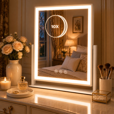 Rectangle Freestanding Makeup / Shaving Mirror
