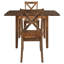 Ensemble de table de salle à manger 3 pièces avec 2 chaises à dossier en X en noyer (Old Sku: SP0000164AAD)-1822522694