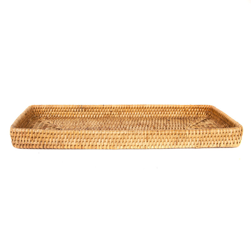Plateau de coiffeuse Artifacts Rattan, Brun miel