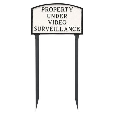 Property Under Video Surveillance Statement Garden Sign