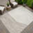 Machine Washable Indoor/Outdoor Buster ACN2350 Stripes Rug-374930197