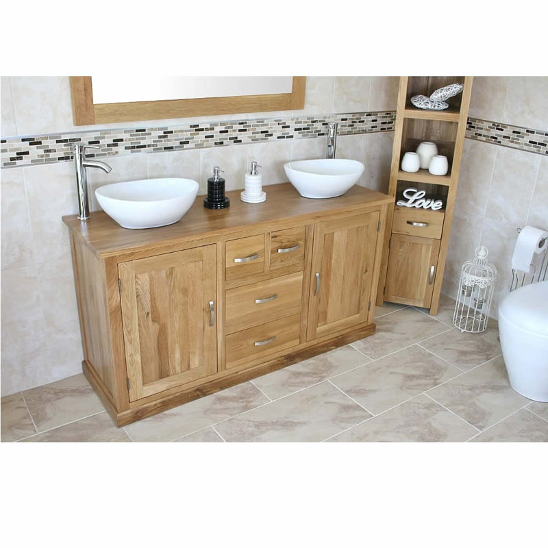 Elliott 1430 mm Freestanding Double Vanity with Vessel Ceramic Basin