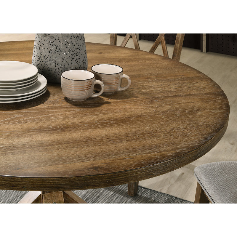 Table de salle à manger Cross-Buck, Brun