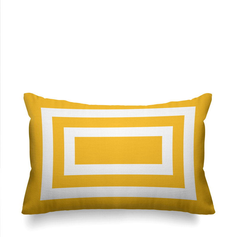 Coussin décoratif intérieur / extérieur Burt, Jaune