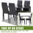 4 - Person Glass Top Four Leg Dining Set