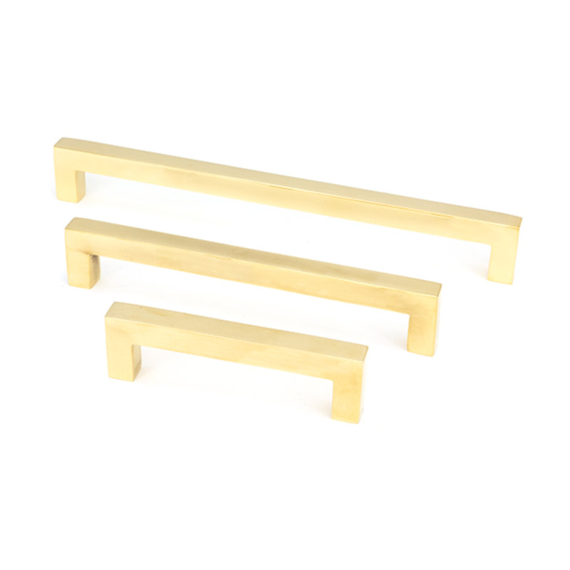 Matt Black Albers Pull Handle - Large, Polished Brass, 22.4 cm