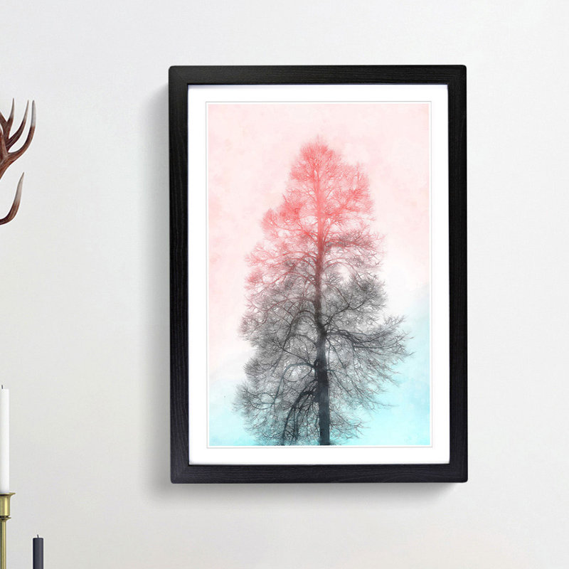 Colour of the Tree - Picture Frame Painting Print, 63cm H x 45cm W x 2cm D, Black Framed