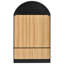 Armoire de rangement Novelle 72,8 po de style ferme moderne en bois d'ingénierie avec portes vitrées et étagères réglables-135784675