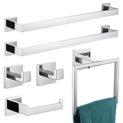 6-Piece Bathroom Towel Holder Set