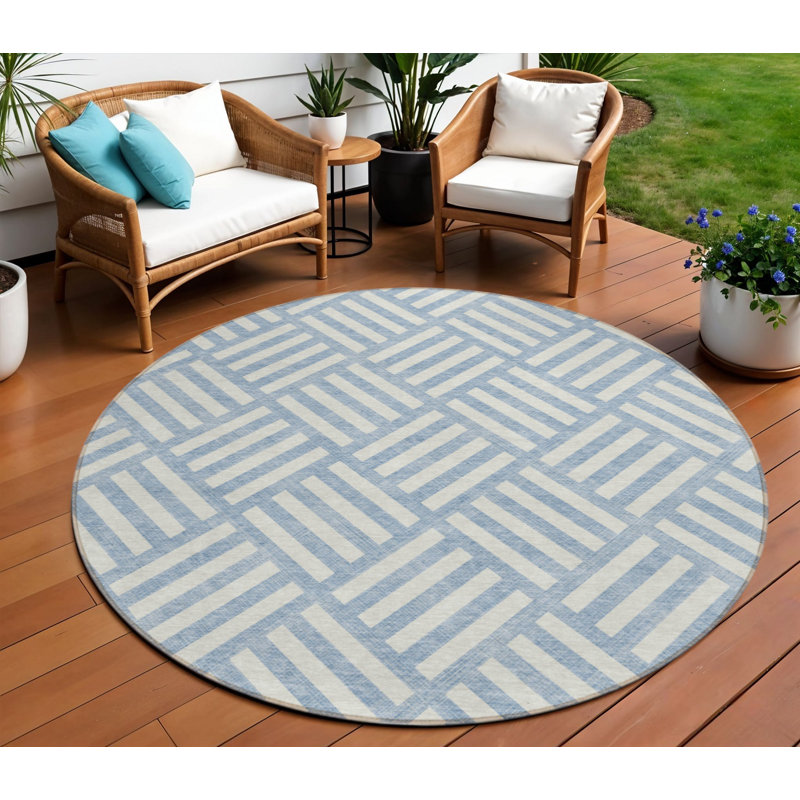 Tapis rond ivoire 8 po