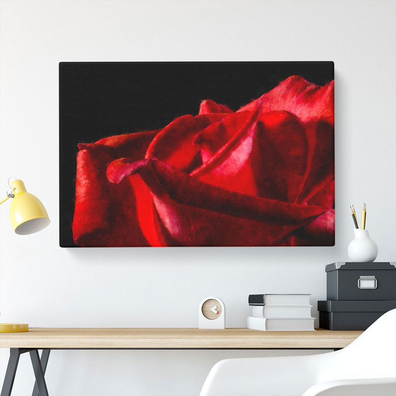 Red Rose Flower Vol.1 - Wrapped Canvas, 35cm H x 50cm W x 3cm D