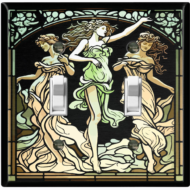 Nature Themed 2 - Gang Toggle Light Switch Standard Wall Plate