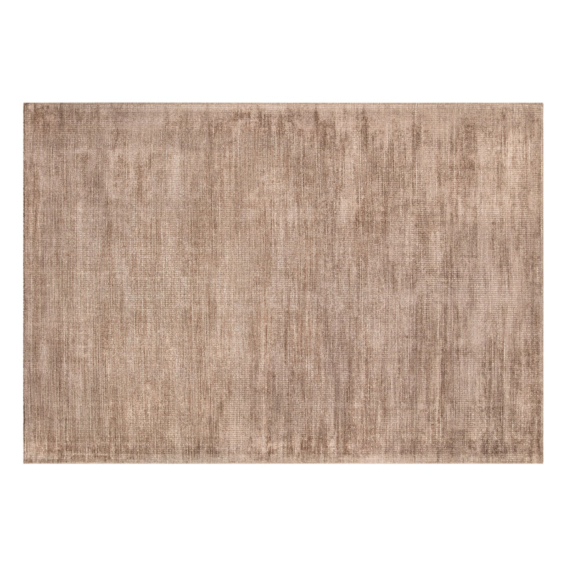 Tapis luxueux 100% laine, beige, 4,0 x 5,9 pieds | Tissé à la machine, base en coton / jute, 3,2 lb / pied carré | Entretien facile: passer l'aspirateur et nettoyer les taches, parfait pour le salon et la chambre à coucher, conception douce et durable