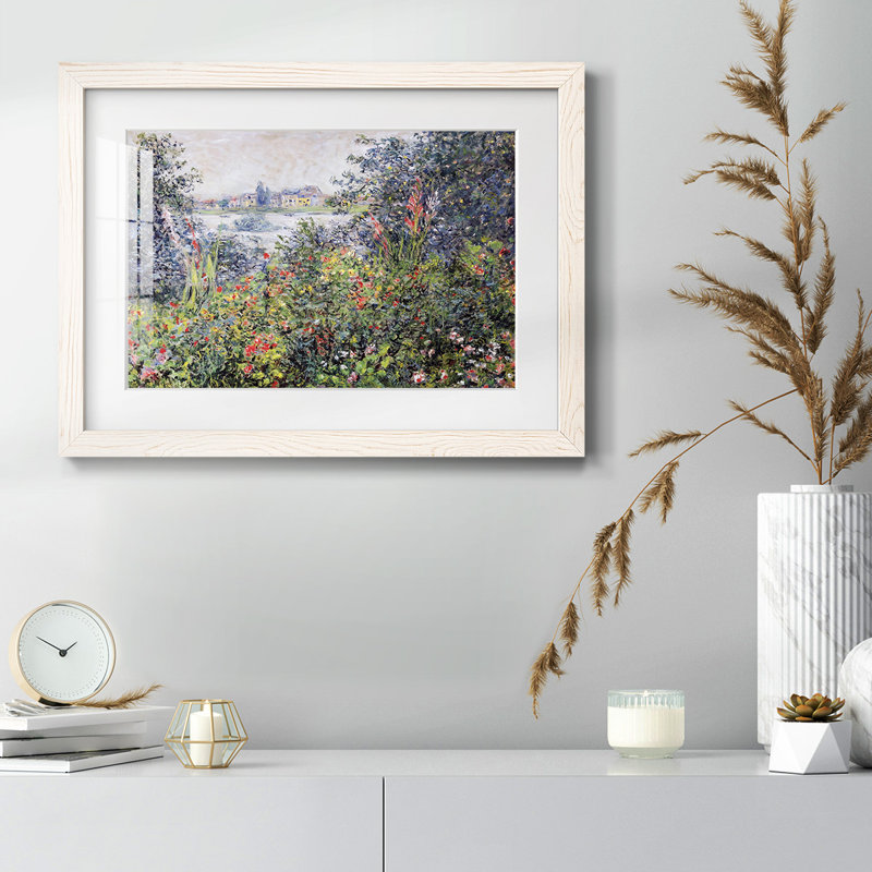 Fleurs à Vetheuil, 1881 - Peinture d'un seul cadre, Blanc, H 22 po x l 32 po x P 1,5 po