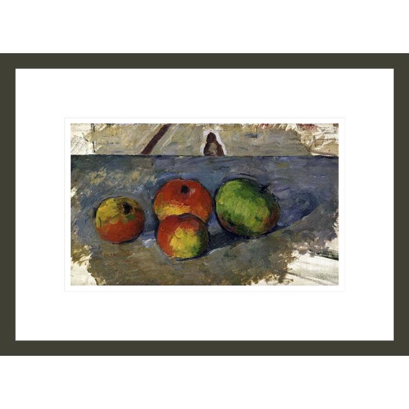 Quatre pommes par Paul Cézanne, H 12,4 po x l 16,75 po