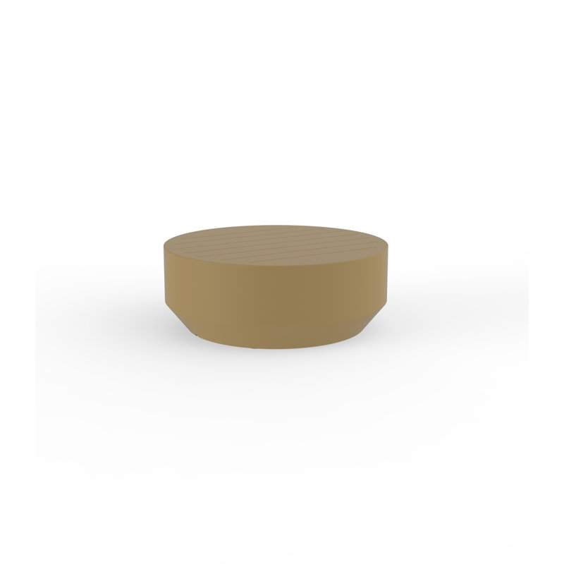 Vela Plastic Coffee Table, Taupe, 31.5"
