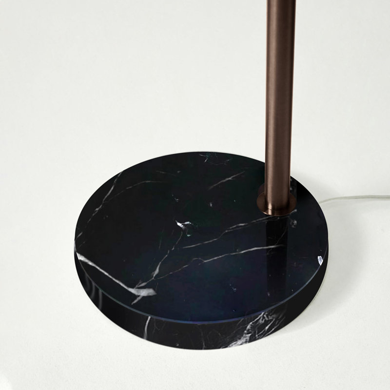 Black Arched Floor Lamp, Bronze