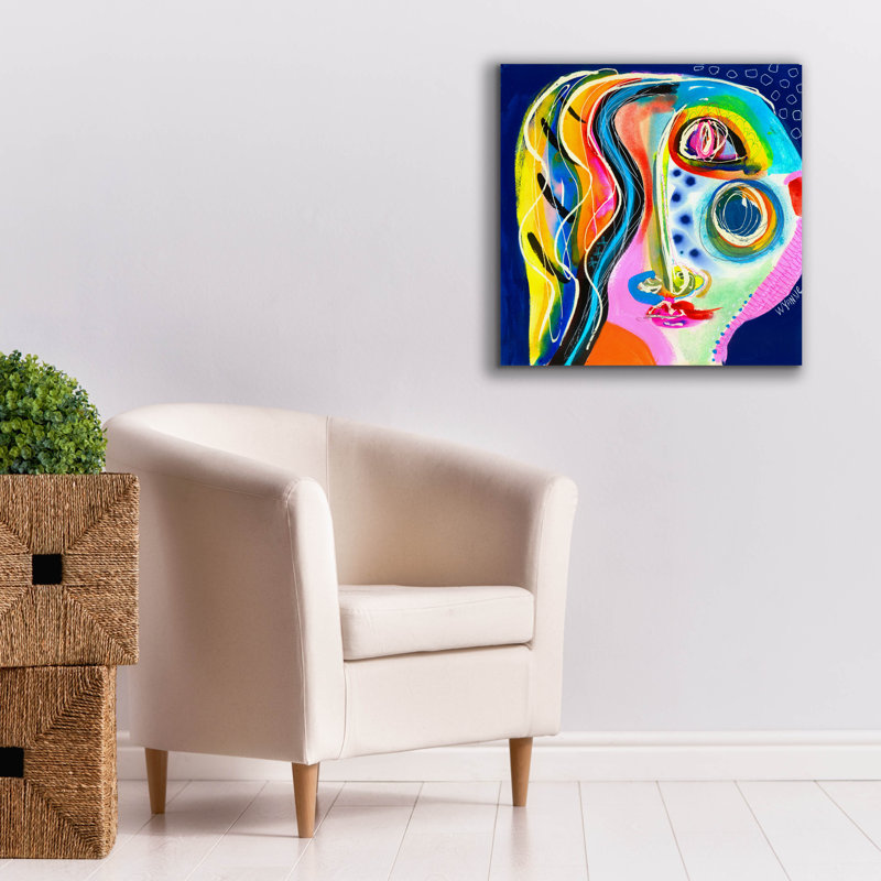 «She Surprise Herself» par Wyanne, art mural sur toile, 37 po x 37 po, H 26 po x l 26 po x P 1,5 po