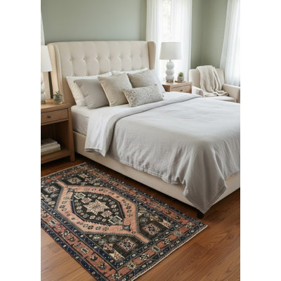 Tapis oriental antique délavé 5 x 8