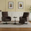 Fauteuil inclinable électrique pivotant, inclinable électrique avec charge USB et de type C, fauteuil d'appoint pivotant en velours pivotant à 360 °, pour le bureau à domicile et le salon, assemblage facile, café-133095013-133095019