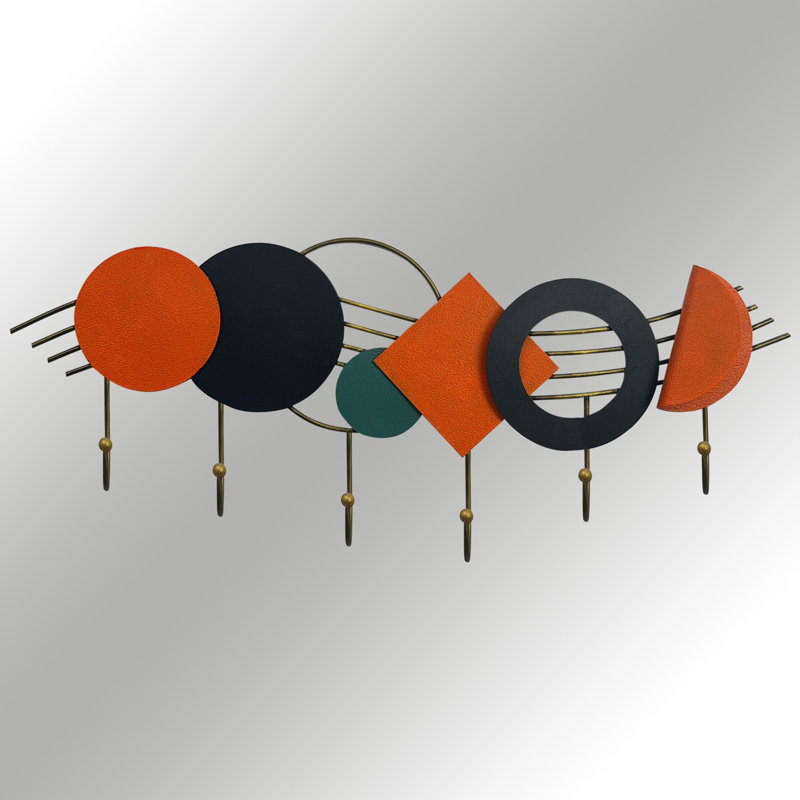 Durable Metal Wall Hook, Hand Painted, 23.2 x 9.4 inches | 100% Metal Construction, Thickness: 0.031 inches | Perfect for Organizing Coats, Hats, and Bags - Stylish and Functional Home Décor Accent