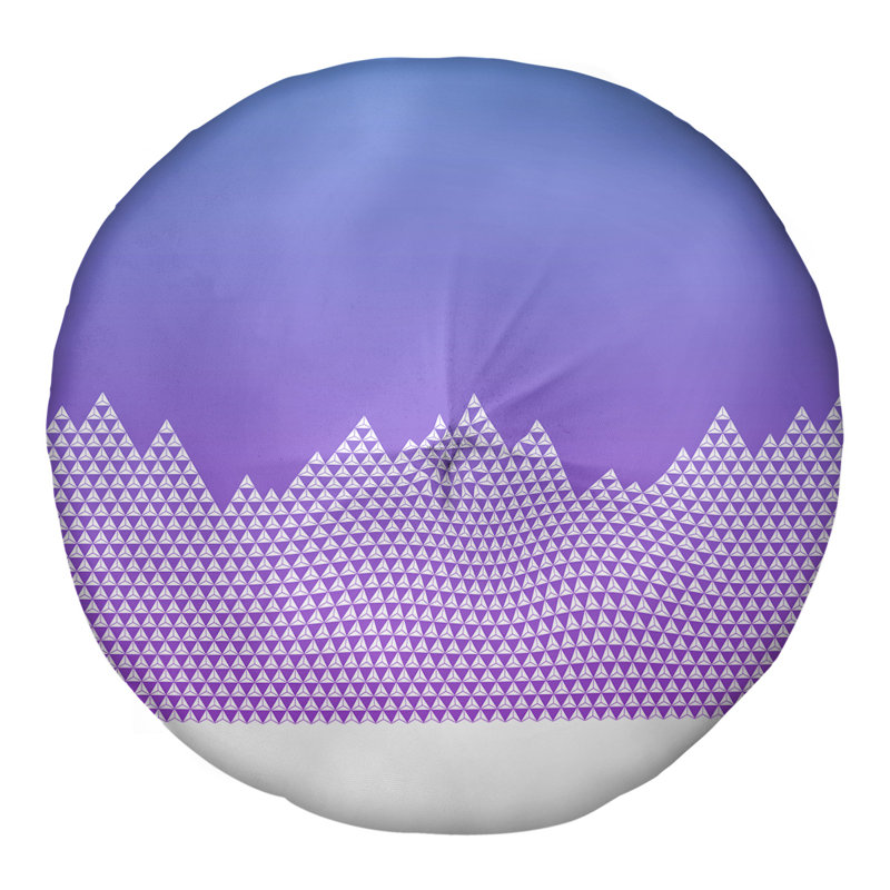 Coussin Katelyn Elizabeth, 26 po x 26 po, Bleu / Mauve