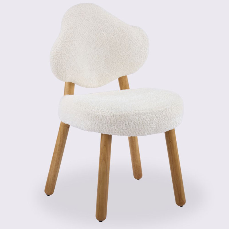 Ensemble de 2 chaises d'appoint rembourrées Cloud, Blanc