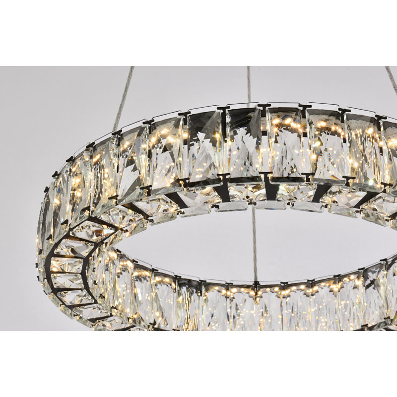 Sunderland - Light LED Pendant, Chrome, 3" H x 31" W x 31" D