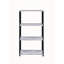 Bibliothèque à 4 niveaux de style industriel: structure KD, compartiments ouverts pour les collections et le rangement