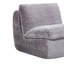 Chaise douce et ergonomique, fauteuil confortable en velours côtelé gris, design