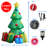 5 Foot Tall Lighted Inflatable Christmas Tree with Multicolor Gift Boxes Indoor / Outdoor Holiday Blow Up Yard Garden Decoration