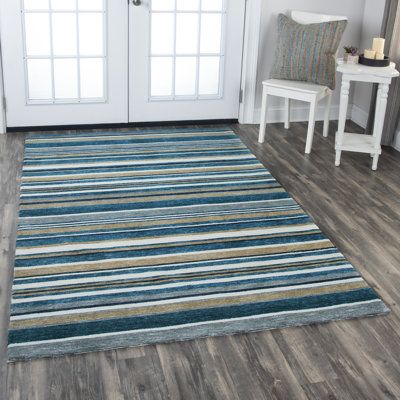 Tapis rayé touffeté à la main Boylan
