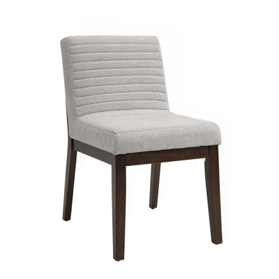 Chaise d'appoint en lin gris, ensemble de 2
