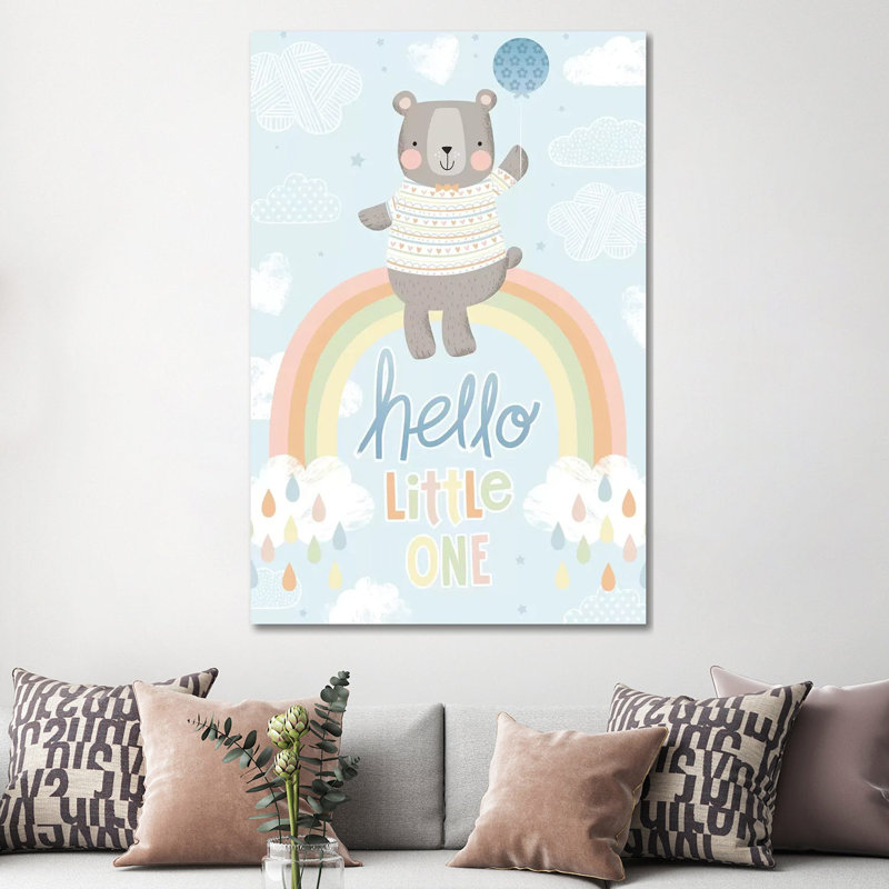 Baby's Balloon Adventure I by Arrolynn Weiderhold - Wrapped Canvas Print