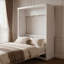 Lit escamotable simple avec armoire pliante, blanc-44789677-44789678