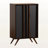 Jovi Two-Door Gray & Dark Brown Finish Shoe Cabinet, 37.95" H X 23.33" W X 13.21" D