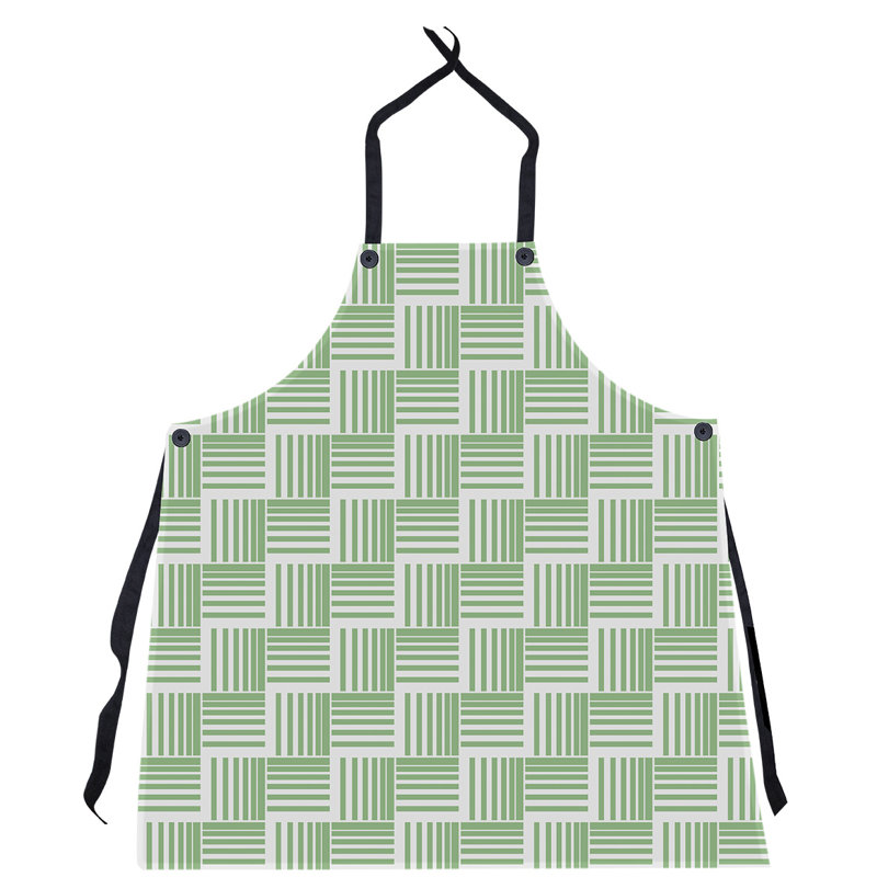Tablier à rayures nattés classique, Vert