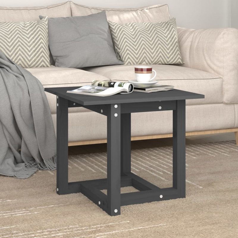 Solid Wood Four Leg Coffee Table, Grey