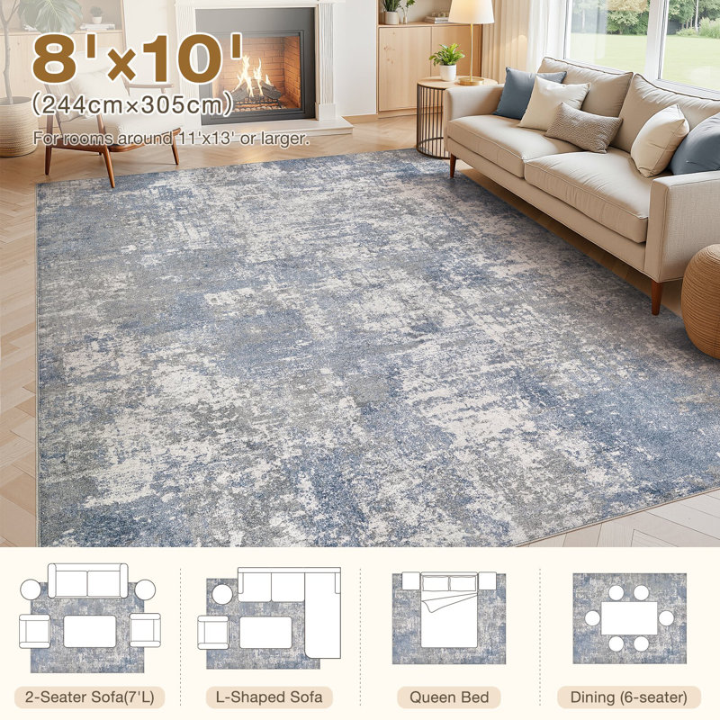 Tapis modernes Modern, Rectangulaire 8 pi x 10 pi