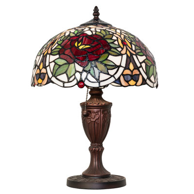 17" High Renaissance Rose Table Lamp