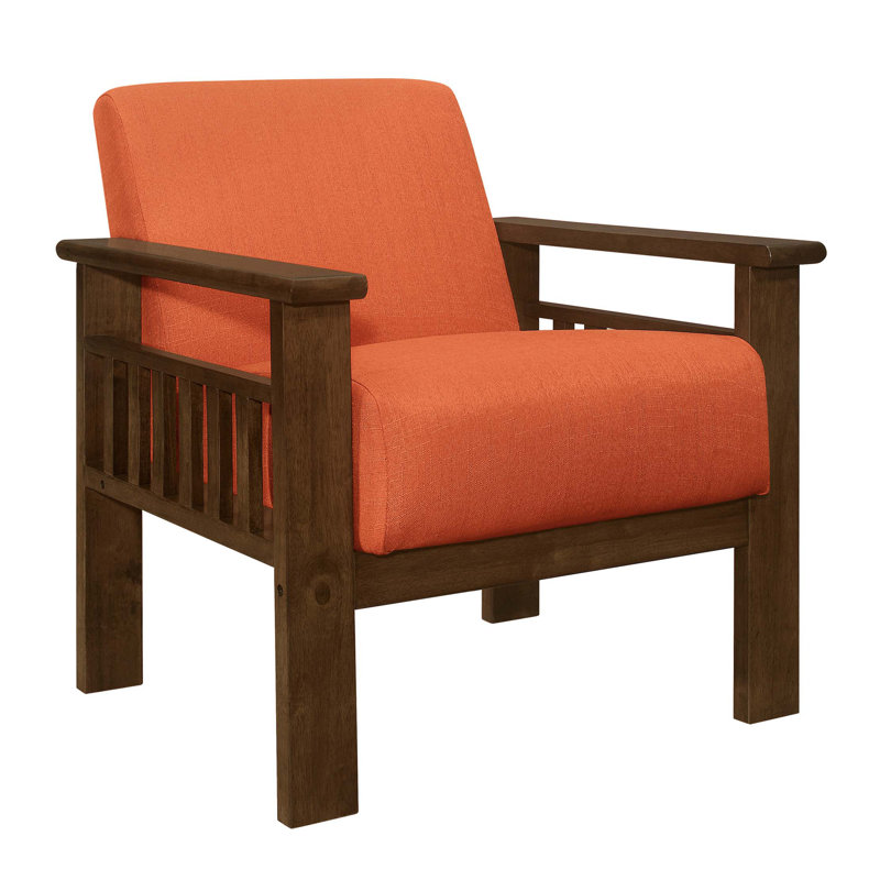 Siège et dossier rembourrés et rembourrés en tissu 1pc, Orange