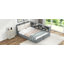 Lit plateforme en bois avec tête de lit-905438253