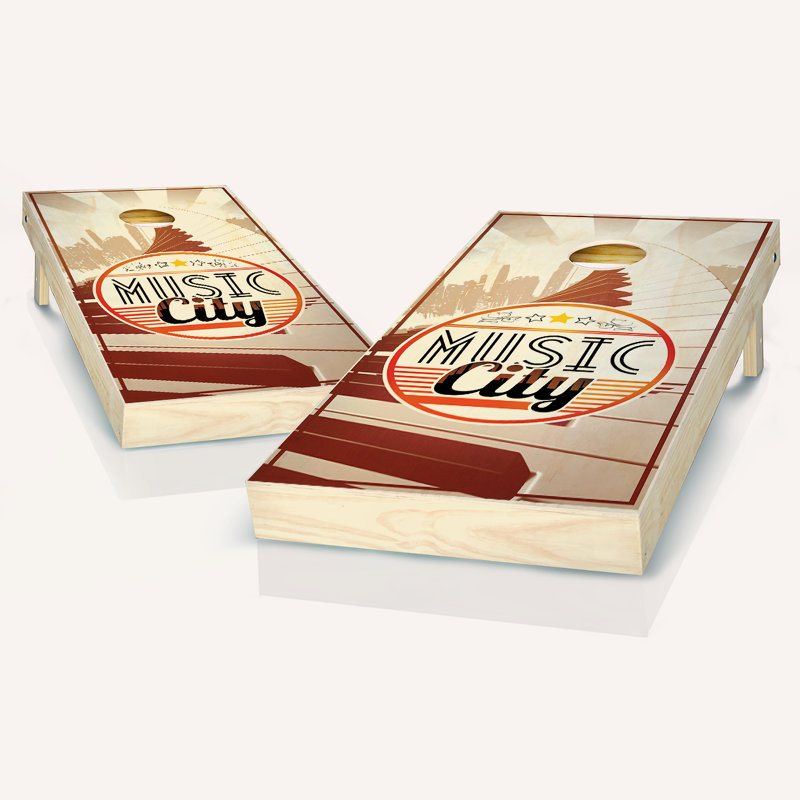 Ensemble cornhole 2 'x 4' avec étui et lumières