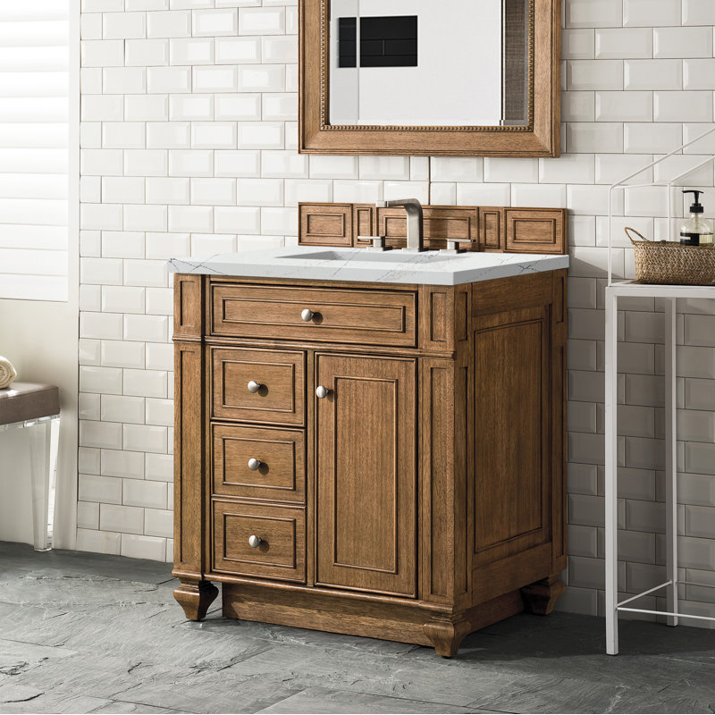 Bristol 30'' W Single Vanity, Ethereal Noctis, Saddle Brown, 8" Widespread