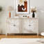 Buffet élégant avec 4 portes et tablettes réglables, idéal pour la vie moderne et le rangement organisé dans n'importe quelle pièce-1240908773