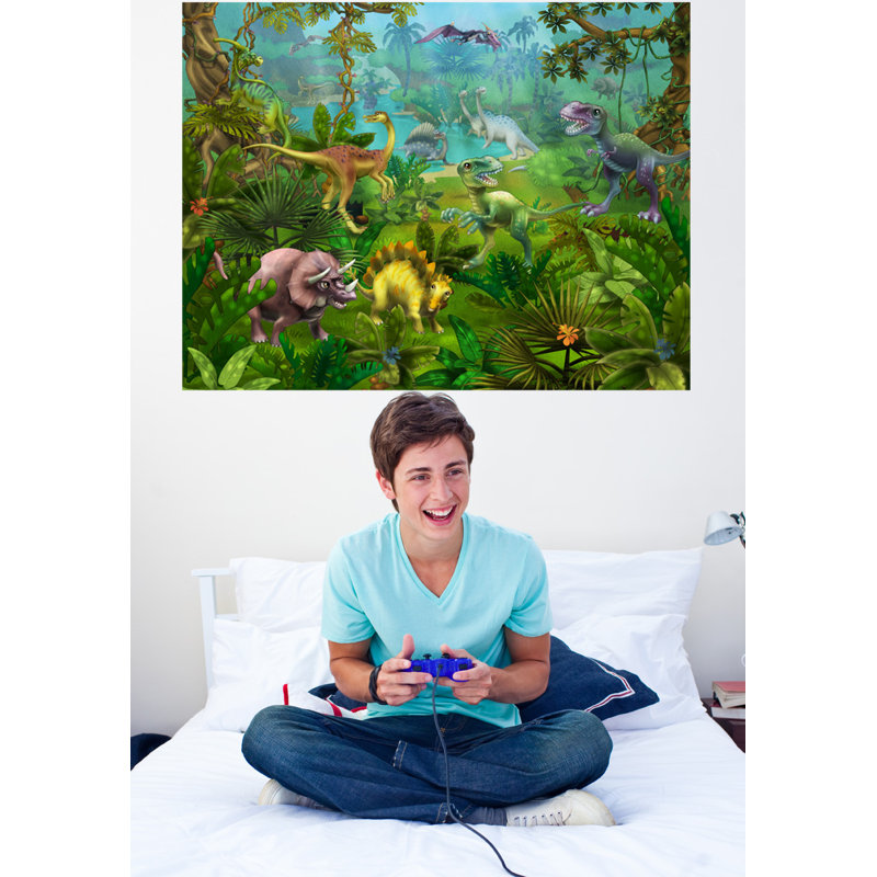Adhésif décoratif dinosaure utopie, H 45,5 po x l 60 po